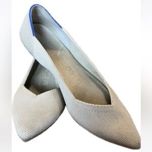 Rothy’s The Point Ecru Flats, Size 6.5